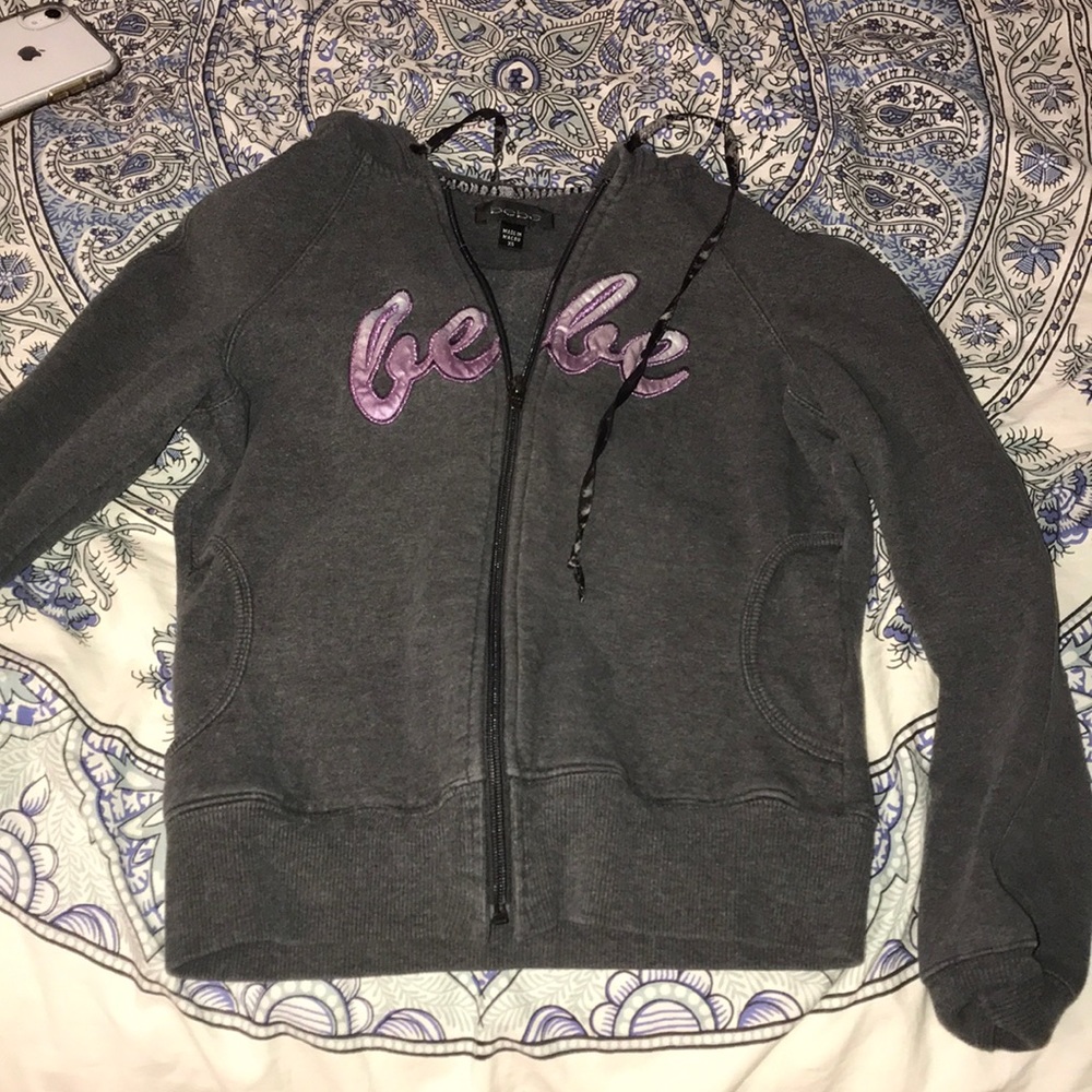 BEBE cropped zip up